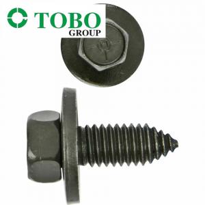 China Carbon Steel Grade 8.8 Hex Head Bolt 1/4-20 * 1-3/16 Black Hex Head Semi Dog Point Body Bolt supplier