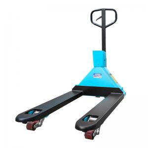 China Mechanical Manual Hydraulic Pallet Lifter , Manual Pump Truck forklift with scale 2500kg supplier