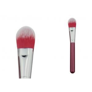 China Face Mask Powder Foundation Brush 100mm Red Wooden Handle Nylon Hair supplier