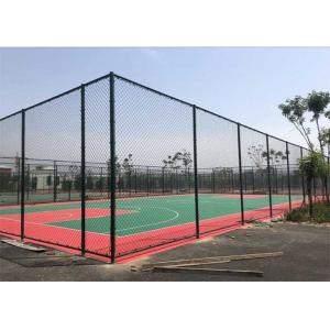 China 60x60mm Woven Chain Link Fence Green Plastic Coated Chain Link Fencing supplier