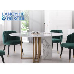 Minimalist Home Odm Circle Marble Dining Table Combination Nordic 75cm Height