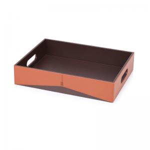 400*300*80mm hotel guestroom faux leather shoe tray