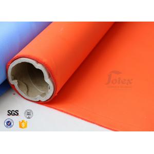 China Orange Acrylic Coated Fibreglass Fabric 8.3oz 39 Inches Heat Resistant supplier