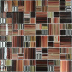 Bluck sales dark red puzzel glass kitchen tiles