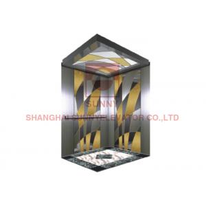 China Cabin Decorated Passenger Elevator Wide Arched Roof With Graphic supplier