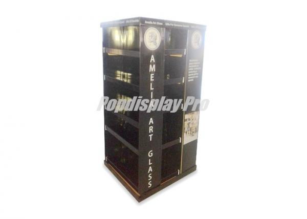4-way Displaying Floor Cardboard Pallet Stand For Glass Arts Crystal Ball Gifts