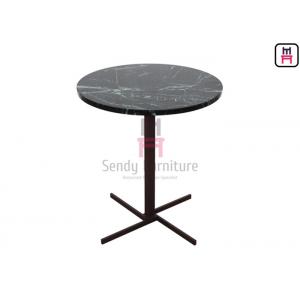 China Crossed X SS Base Luxury Coffee Tables With Round & Square Shape D45cm / 60cm supplier