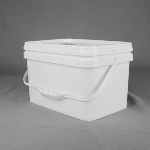 China ISO9001 10L Square Plastic Bucket Square Plastic Pails For Wedding Cakes supplier