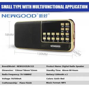 NEWGOOD Bluetooth mini FM radio portable mini speaker made in Shenzhen China manufacturer and supplier