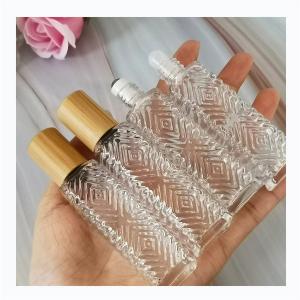 Essential Oil Glass Roll On Bottle Square Vials With Bamboo Cap