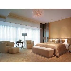 China Hotel Leather King Size Bedroom Sets With Solid Wood Writing Desk Set supplier