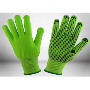 Black Nitrile Dots Puncture Resistant Gloves , Nitrile Work Gloves EN388 Certificated