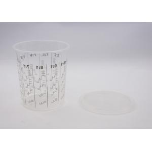 China 400ml Disposable Mixing cup Auto Plastic Single Use plastic pots measuring printed cup calibrated-up cup wholesale