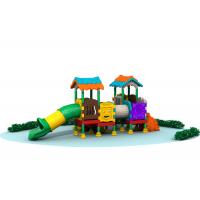 China Fashion Plastic Outside Play Equipment , Kids Plastic Jungle Gym With Slide And Baffle on sale
