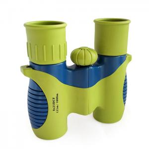 China Safe Green Kids Play Binoculars Roof Prism 8x21 Shockproof For Learning supplier