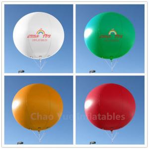 China 3m Colorful Inflatable Advertising Helium Balloon with Free Logo Printing supplier