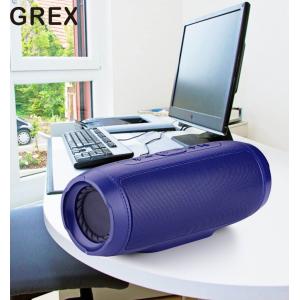 Grex wireless Bluetooth Dual speaker Mini Portable subwoofer TF card Car Handsfree Receive Call Music Suction Mic