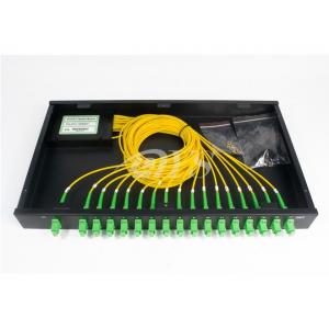 China SC/APC 1*16 PLC Optical Fiber Splitter Rack Mount Box Low Excess Loss supplier