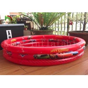 Triple Tubes Round Kids Inflatable Swimming Pools PVC Tarpaulin Cute Cartoon