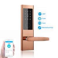 China Remote Control Black wifi keypad door lock Stainless steel Material on sale