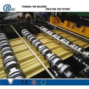 Aluminium Zinc Coated Steel Roof Roll Forming Machine , Glazed Steel Tile Roll Forming Machine