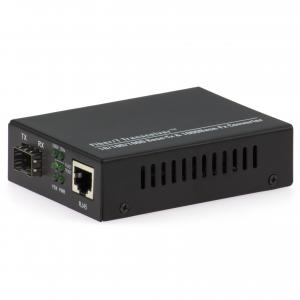 10 100 1000M SFP Fiber Media Converter SFP To RJ45 UTP Full Duplex For FTTH