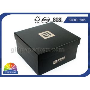 China Large Black Gift Box Cardboard Paper Box for Packing Shoes Flattie supplier