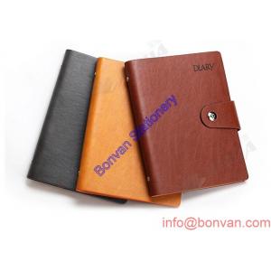 China A5 foil stamping Leather 2015 summer hot selling luxury leather notebook supplier