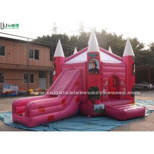 China Pink Fairytale Jumping Castles Princess Palace Bounce House For Girls wholesale