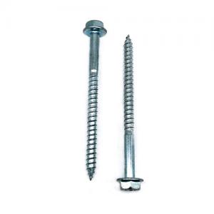 China Ss304 / 316 Stainless Self Tapping Screws Hex Flange Head White Zinc Plated supplier