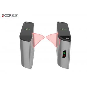 Stainless Steel Flap Barrier Turnstile Pedestrian Entrance Systems With Ic Card Qr Code