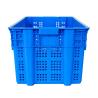 China Customized Logo Mesh Plastic Crate for Nestable Stackable Plastic Turnover Basket wholesale