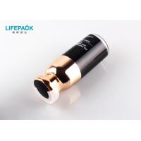 China 50ml Cosmetic Plastic Airless Bottle Cylinder With Rose Gold Collar on sale