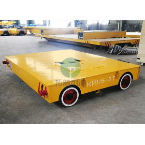 China Custom Multi-directional Battery Transfer Trackless Rail Flat Cart On Rubber Wheel supplier