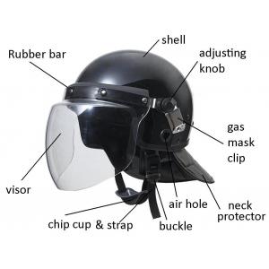 China Light weight  Anti Riot Tactical Helmet with metal visor supplier