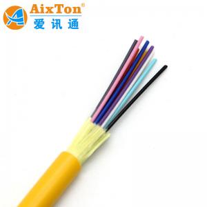 China factory price Indoor Multi-cores Cable GJFJV 8 cores fiber cable with tight buffer fiber and yellow LSZH Jacket supplier