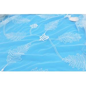China Mesh Allover Leaf Lace Fabric With Polyester Water Soluble Embroidered supplier