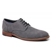 China Suede Leather Flat Casual Shoes , Handmade Grey Mens Leather Driving Shoes on sale