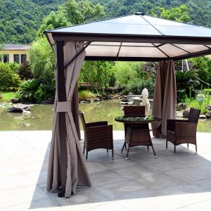 China Solid 3*4 Aluminium Garden Polycarbonate Roof Gazebo supplier