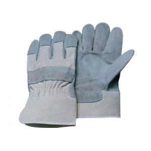China double palm cotton back Industrial，Garden work split Cow Leather Gloves / Glove 11003 supplier
