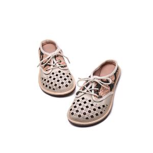 China S261 Shoes women summer models 2020 hole breathable cool white shoes women printing convenient lace slippers women wholesale