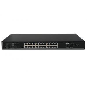 China Latest POE-S0224GB 24x1000Mbps PoE + 2xGigabit SFP Uplink IEEE802.3af/at PoE Switch (Built-in 400W Power) supplier