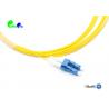 LC UPC 0.9mm 9 / 125μm Duplex Fiber Optic Patch Cord 3 Meter G657A2 OFNR Yellow