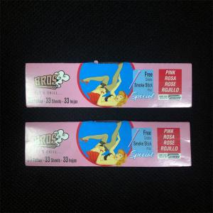 China Natural Arabic Gum Smoking Slim Rolling Paper With Gold Stamping And Food Grade Ink supplier