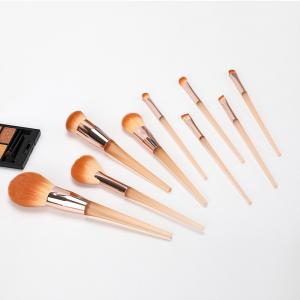 China PBT Hair Top Makeup Brush Gift Set With Triangle Shaped Frosted Plastic Handle supplier