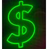 Dollars neon sign handmade green color money neon sign
