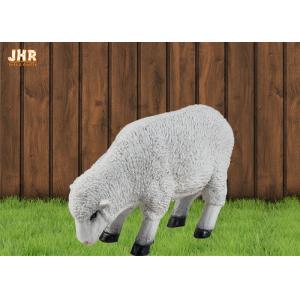 China Indoor White Polyresin Dolly Sheep Statue Animal Figurines Floor Sculpture Decor supplier