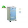 China Steel Bedside Tables Hospital Ward Equipment , Bedside Cabinet On Wheels wholesale