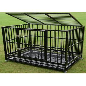 China Wire Metal Dog Cage Kennel Single or Double-Door Folding Metal Dog Crate supplier