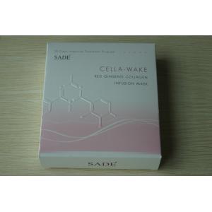 Pink Sade Paper Packaging Box White Card For Ginseng Collagen Cosmetic Mask
